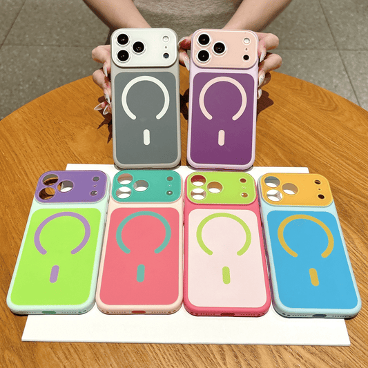 🎨 Dopamine Color Block Magnetic Phone Case for iPhone ✨