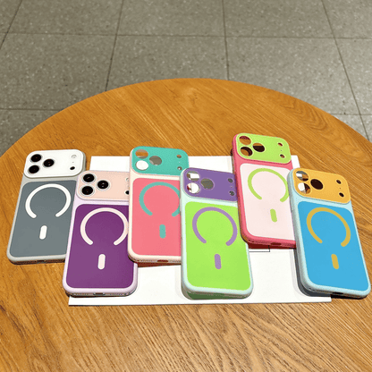🎨 Dopamine Color Block Magnetic Phone Case for iPhone ✨