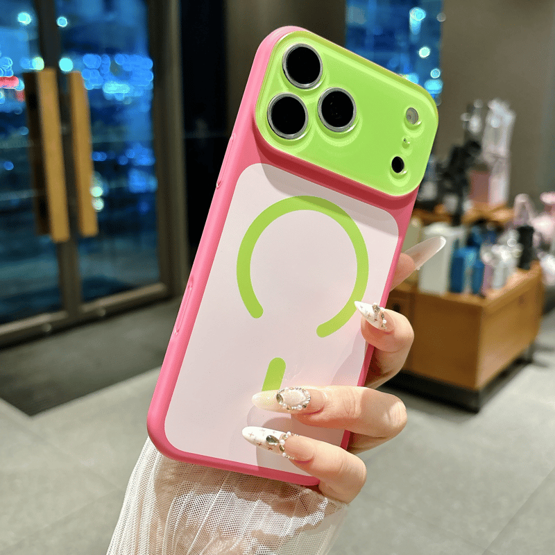 🎨 Dopamine Color Block Magnetic Phone Case for iPhone ✨