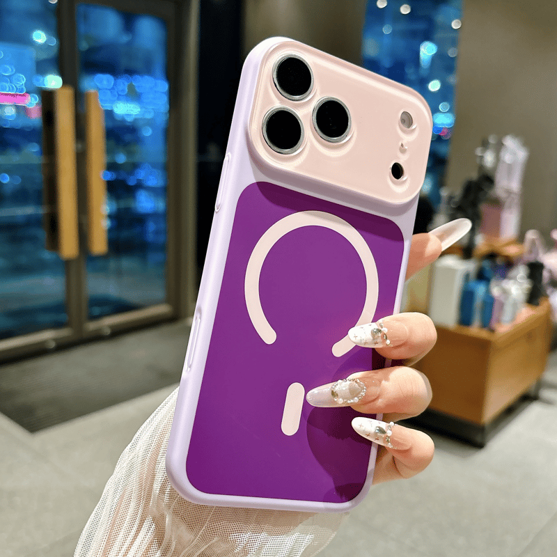 🎨 Dopamine Color Block Magnetic Phone Case for iPhone ✨