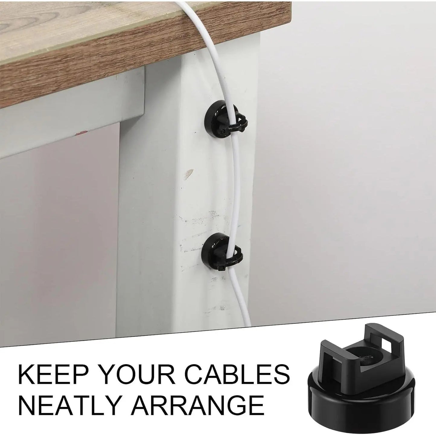 Heavy-Duty Magnetic Cable Tie Mounts – 22mm Strong Magnetic Wire Organizers
