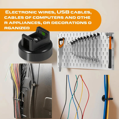Heavy-Duty Magnetic Cable Tie Mounts – 22mm Strong Magnetic Wire Organizers