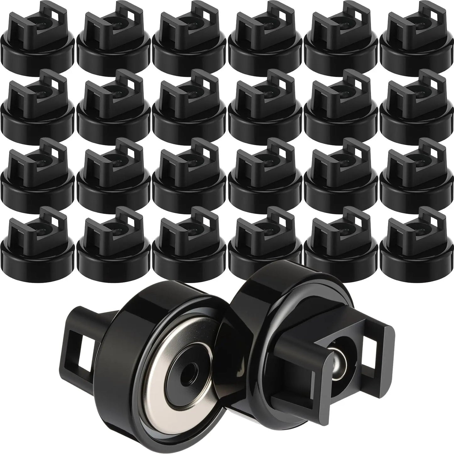 Heavy-Duty Magnetic Cable Tie Mounts – 22mm Strong Magnetic Wire Organizers