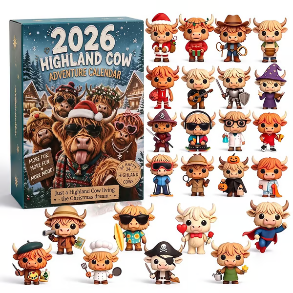 🔥Last Day 49% OFF - 🐂🎁2026 3D Highland Cow Advent Calendar(📦Buy 2 Free Shipping)