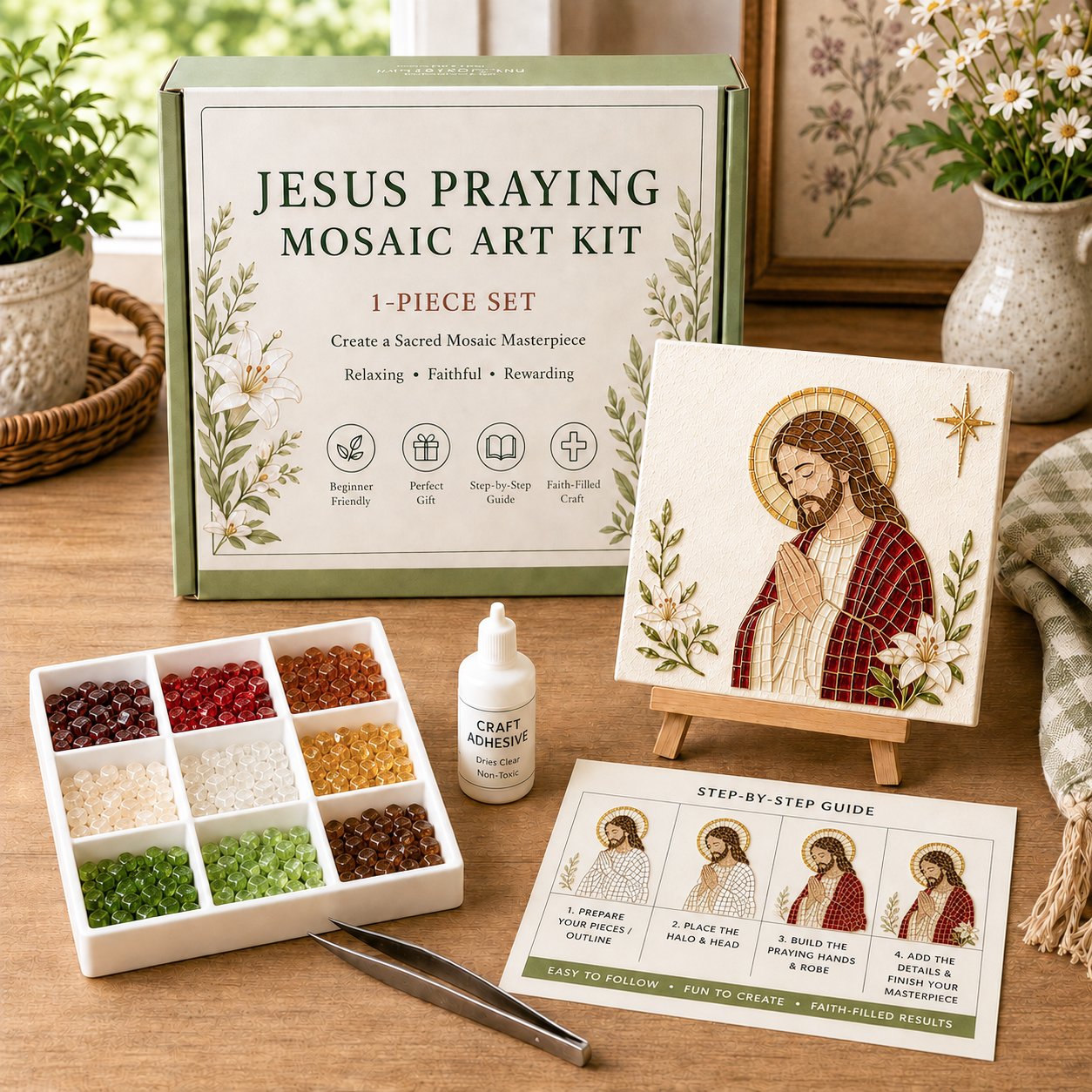 💥Nativity Sea Glass Art Kit – Beginner-Friendly ✨🎁Buy 2 Get 1 FREE — Add Any 3 Pcs To Cart🎉