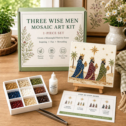 💥Nativity Sea Glass Art Kit – Beginner-Friendly ✨🎁Buy 2 Get 1 FREE — Add Any 3 Pcs To Cart🎉
