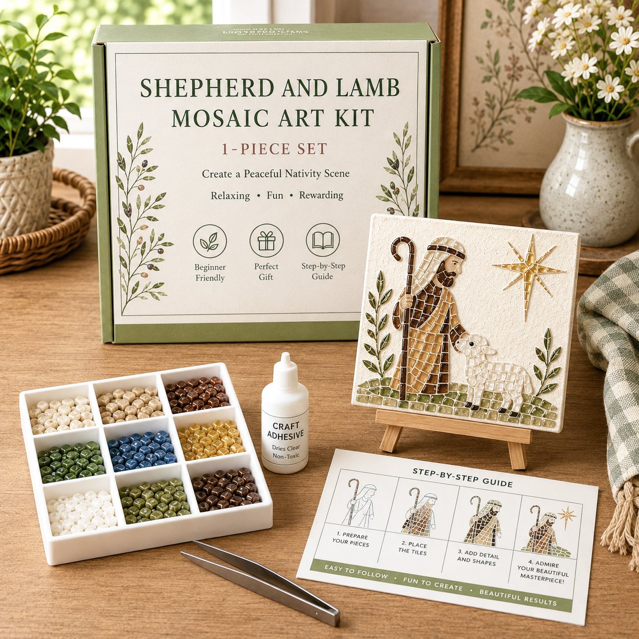 💥Nativity Sea Glass Art Kit – Beginner-Friendly ✨🎁Buy 2 Get 1 FREE — Add Any 3 Pcs To Cart🎉