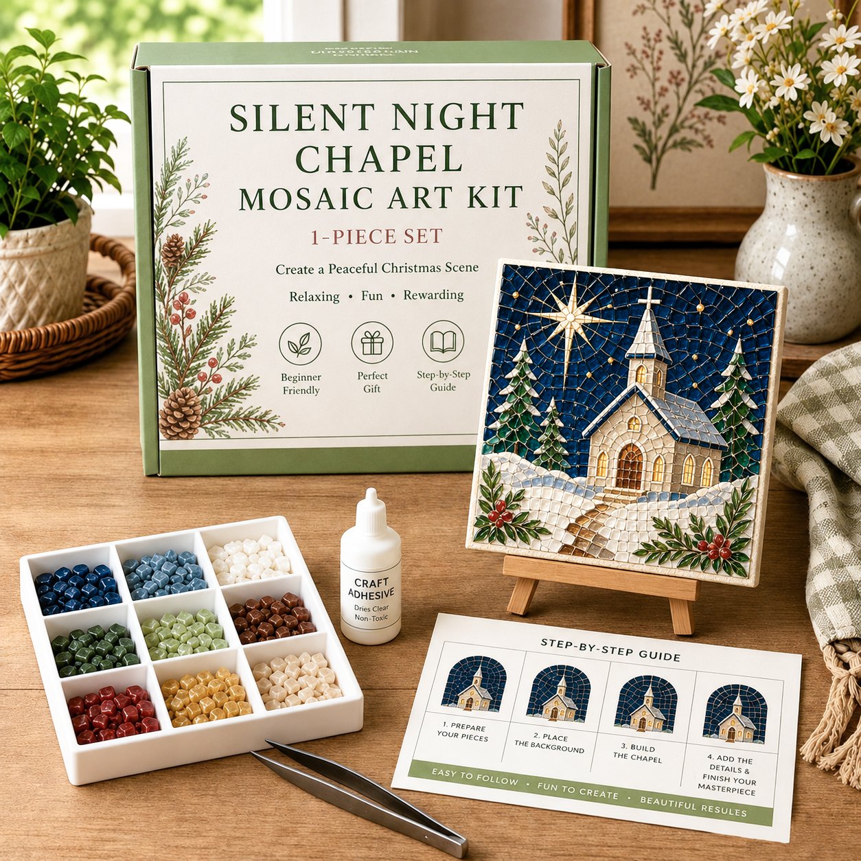 💥Nativity Sea Glass Art Kit – Beginner-Friendly ✨🎁Buy 2 Get 1 FREE — Add Any 3 Pcs To Cart🎉