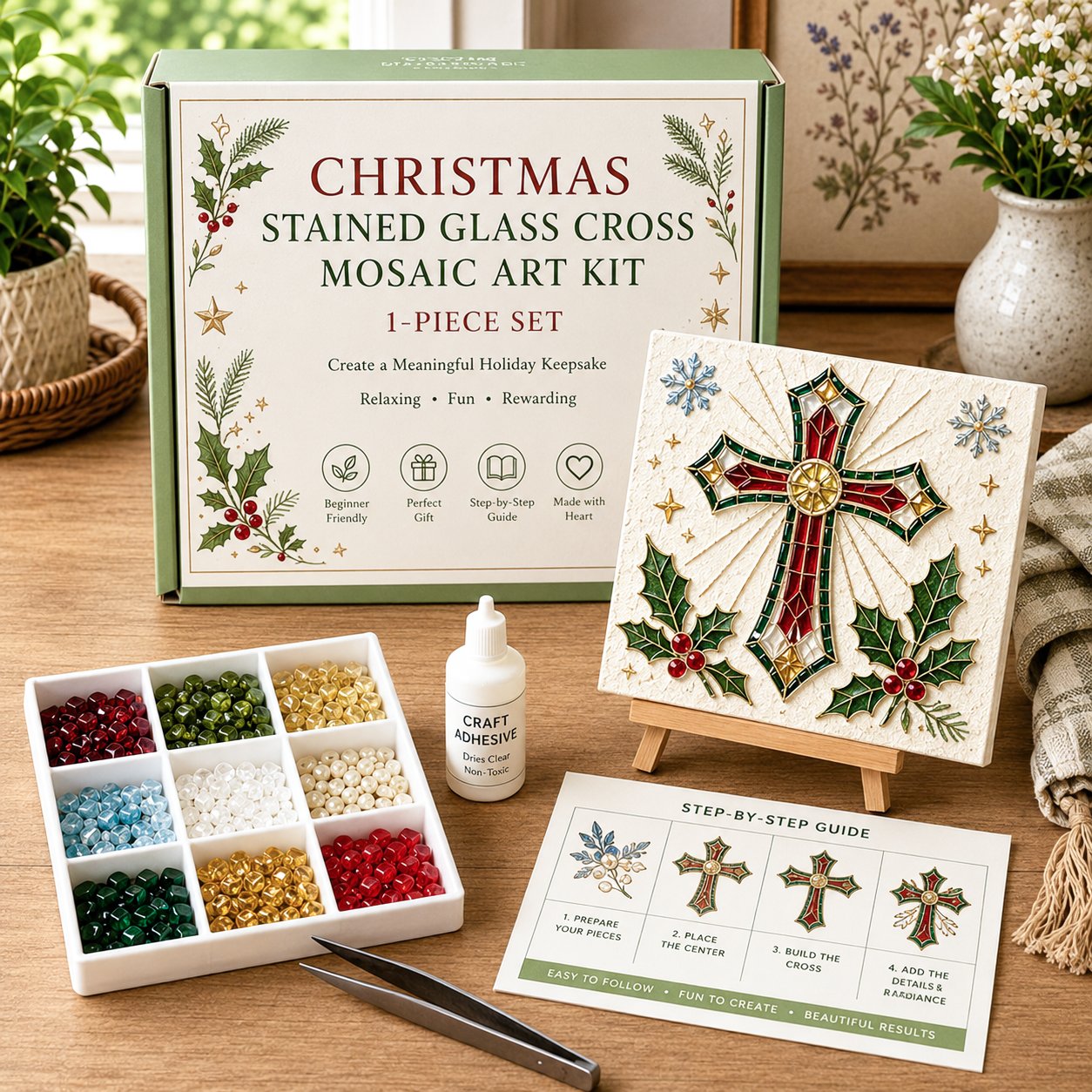 💥Nativity Sea Glass Art Kit – Beginner-Friendly ✨🎁Buy 2 Get 1 FREE — Add Any 3 Pcs To Cart🎉