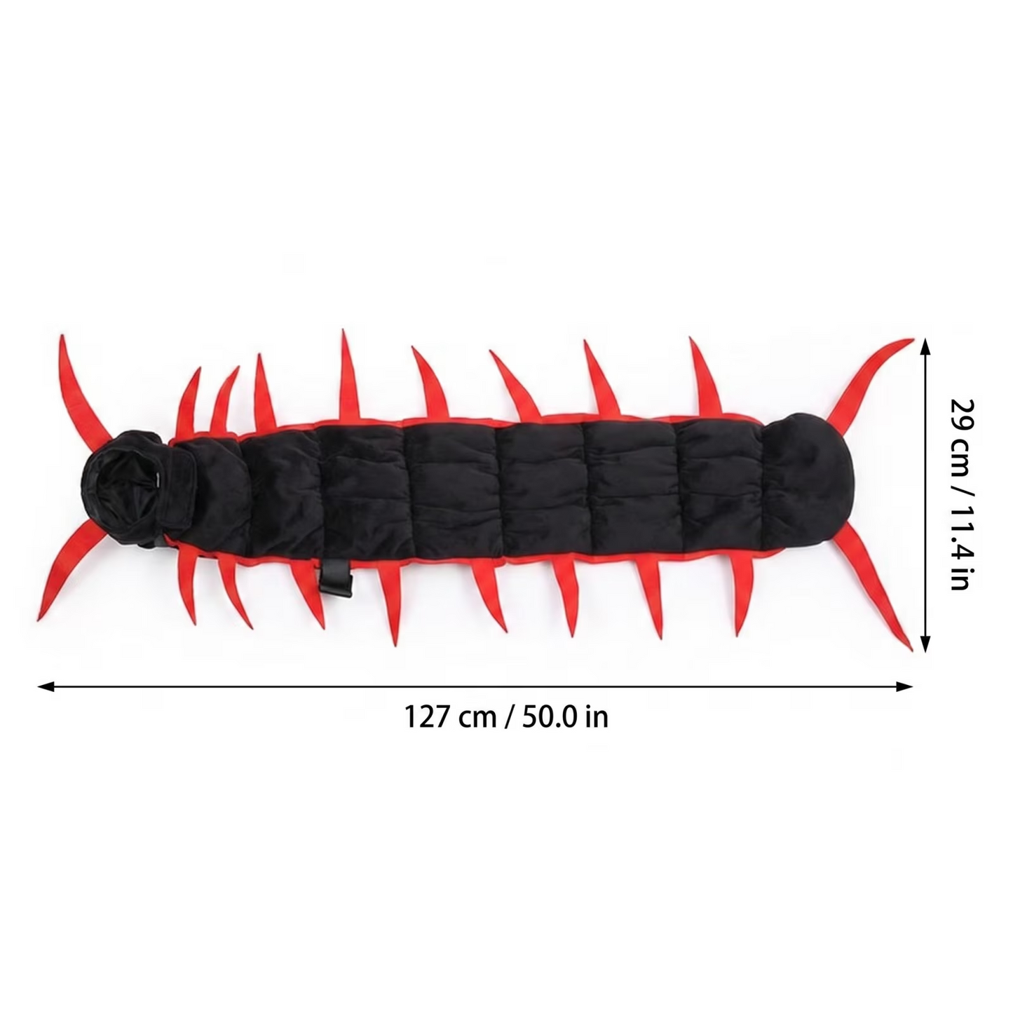 Halloween centipede pet costume approximate dimensions