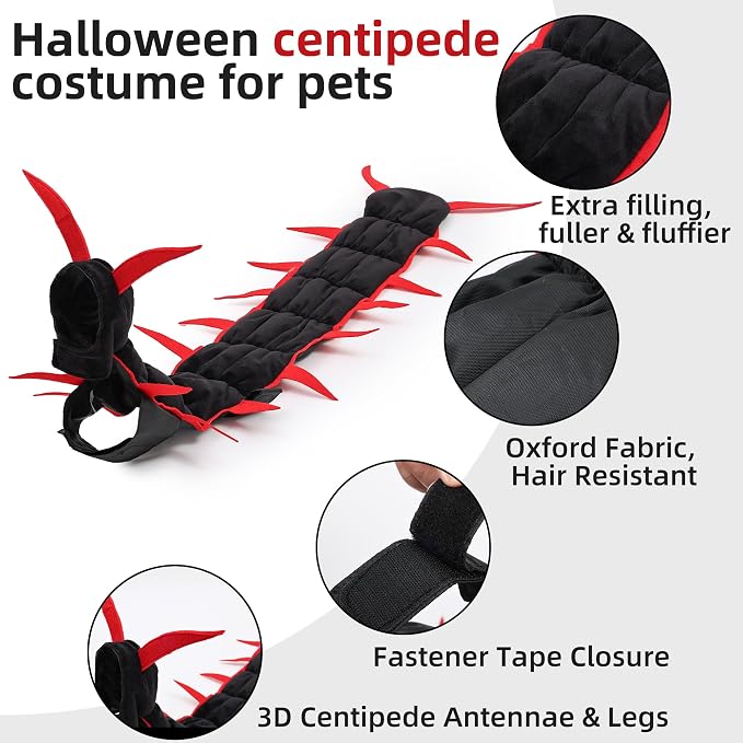 Halloween centipede pet costume construction details