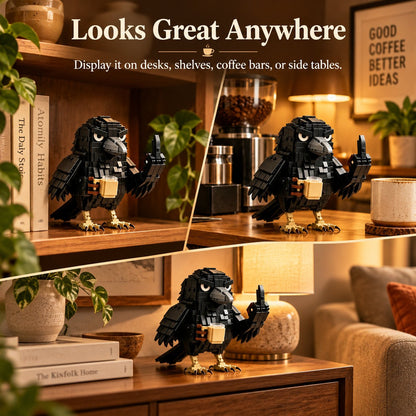 Sarcastic Coffee Crow Building Set