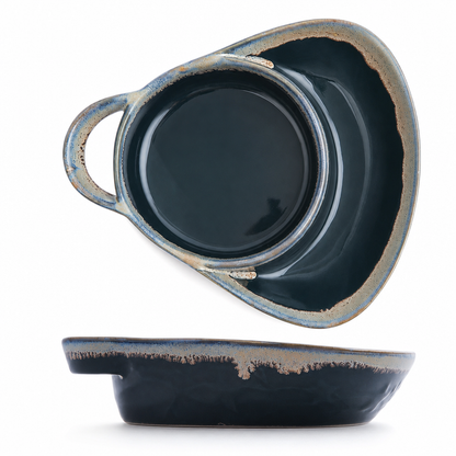 Retro Ceramic Divided Baking Dish with Single Handle💥Buy 2 Save 10% &Free Shipping!