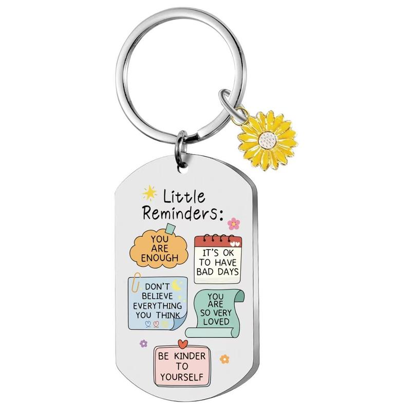 It's Okay to Be You – Double-Sided Inspirational Daisy Keychain | 🎁A Thoughtful Gift for Overthinkers