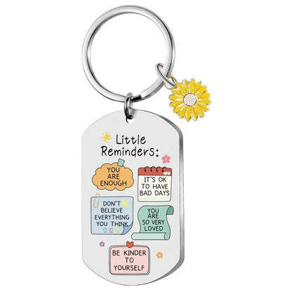 It's Okay to Be You – Double-Sided Inspirational Daisy Keychain | 🎁A Thoughtful Gift for Overthinkers