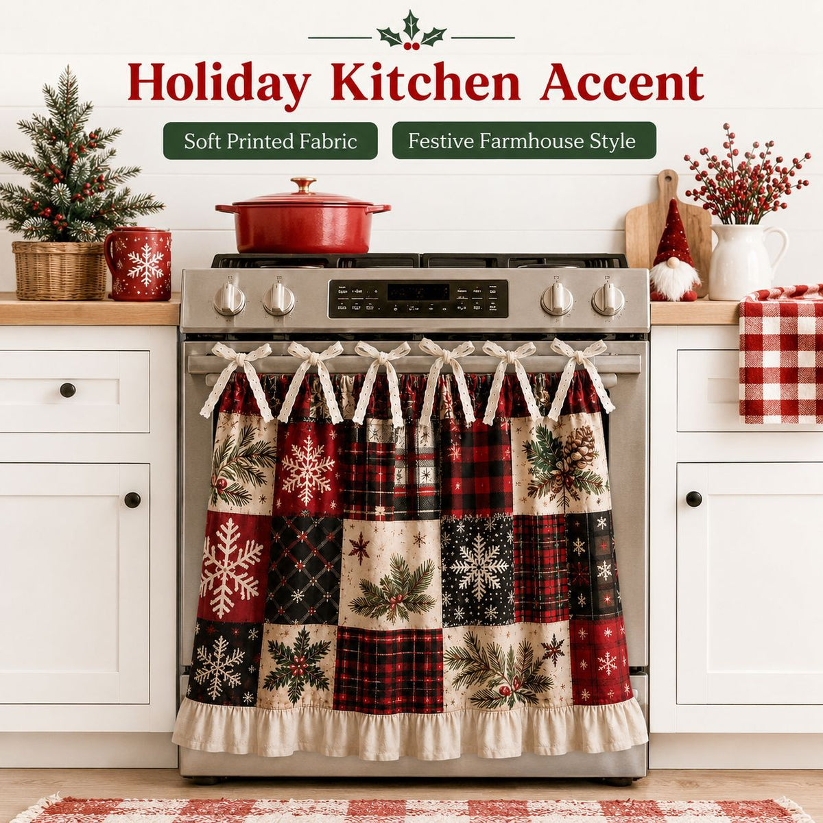 🎄 Christmas Tie-On Pocket Curtain Collection🎁Buy 2 Get 1 FREE — Add Any 3 Pcs To Cart🎉