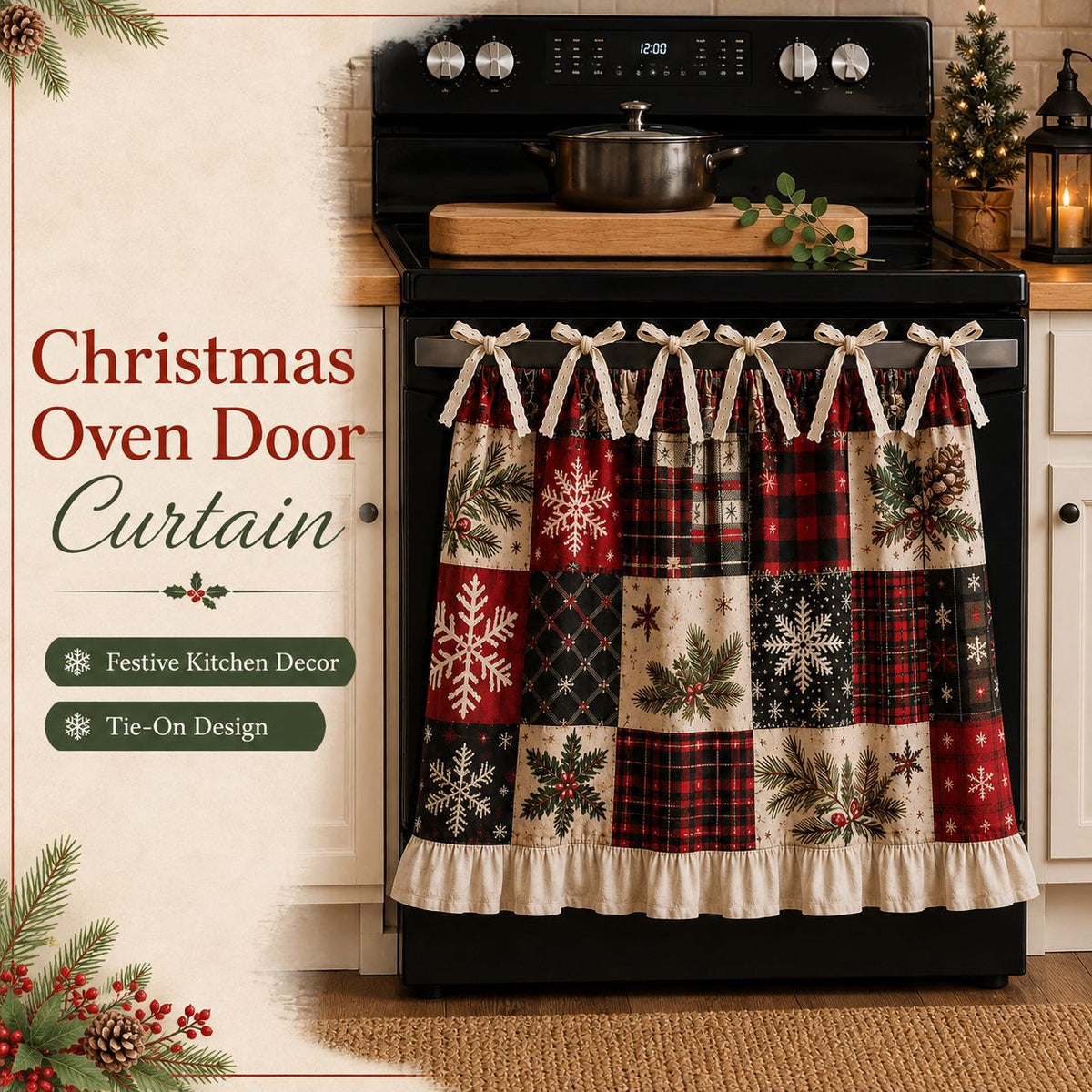 🎄 Christmas Tie-On Pocket Curtain Collection🎁Buy 2 Get 1 FREE — Add Any 3 Pcs To Cart🎉
