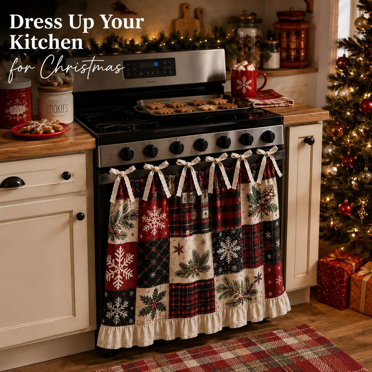 🎄 Christmas Tie-On Pocket Curtain Collection🎁Buy 2 Get 1 FREE — Add Any 3 Pcs To Cart🎉