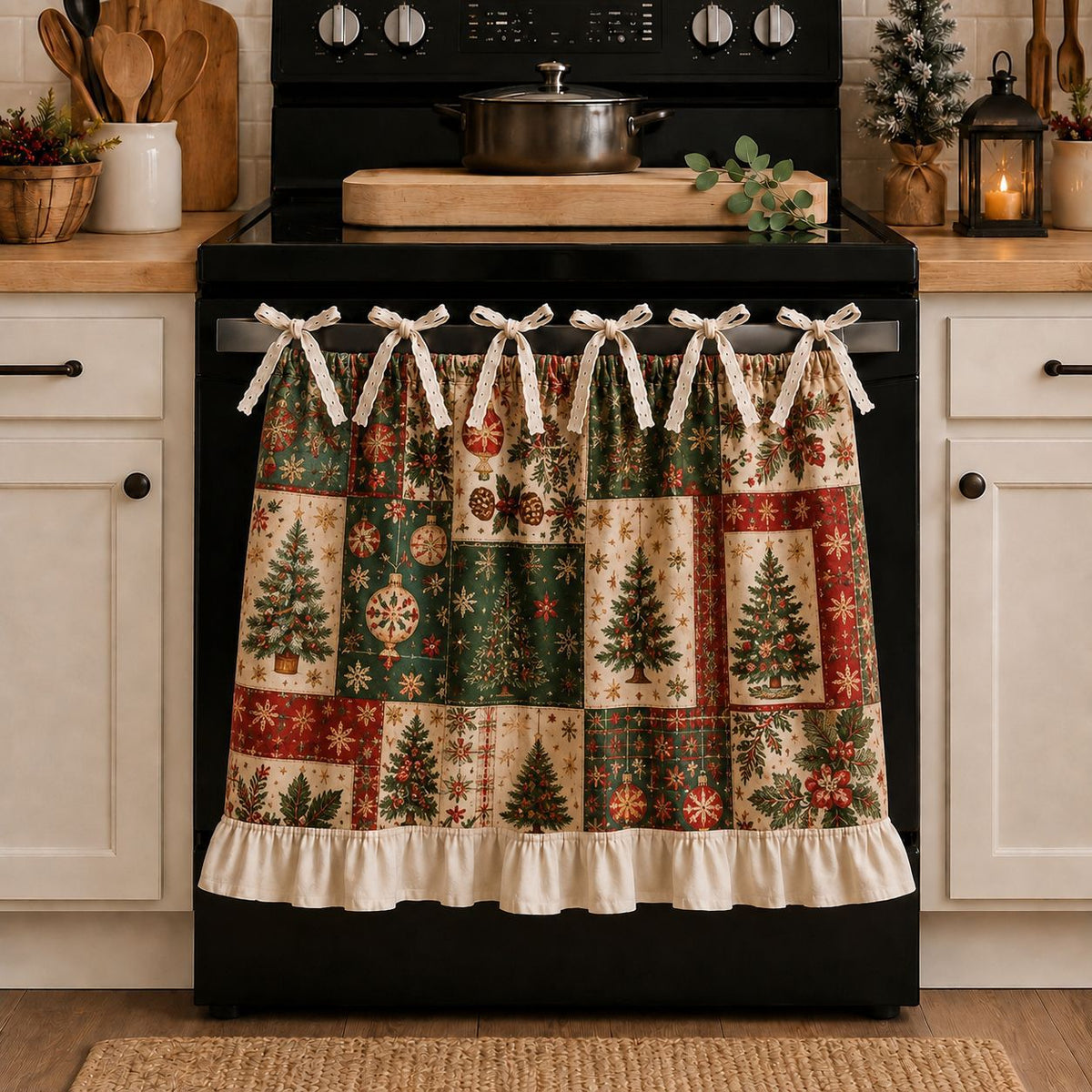 🎄 Christmas Tie-On Pocket Curtain Collection🎁Buy 2 Get 1 FREE — Add Any 3 Pcs To Cart🎉