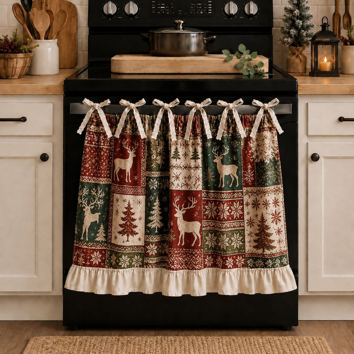 🎄 Christmas Tie-On Pocket Curtain Collection🎁Buy 2 Get 1 FREE — Add Any 3 Pcs To Cart🎉