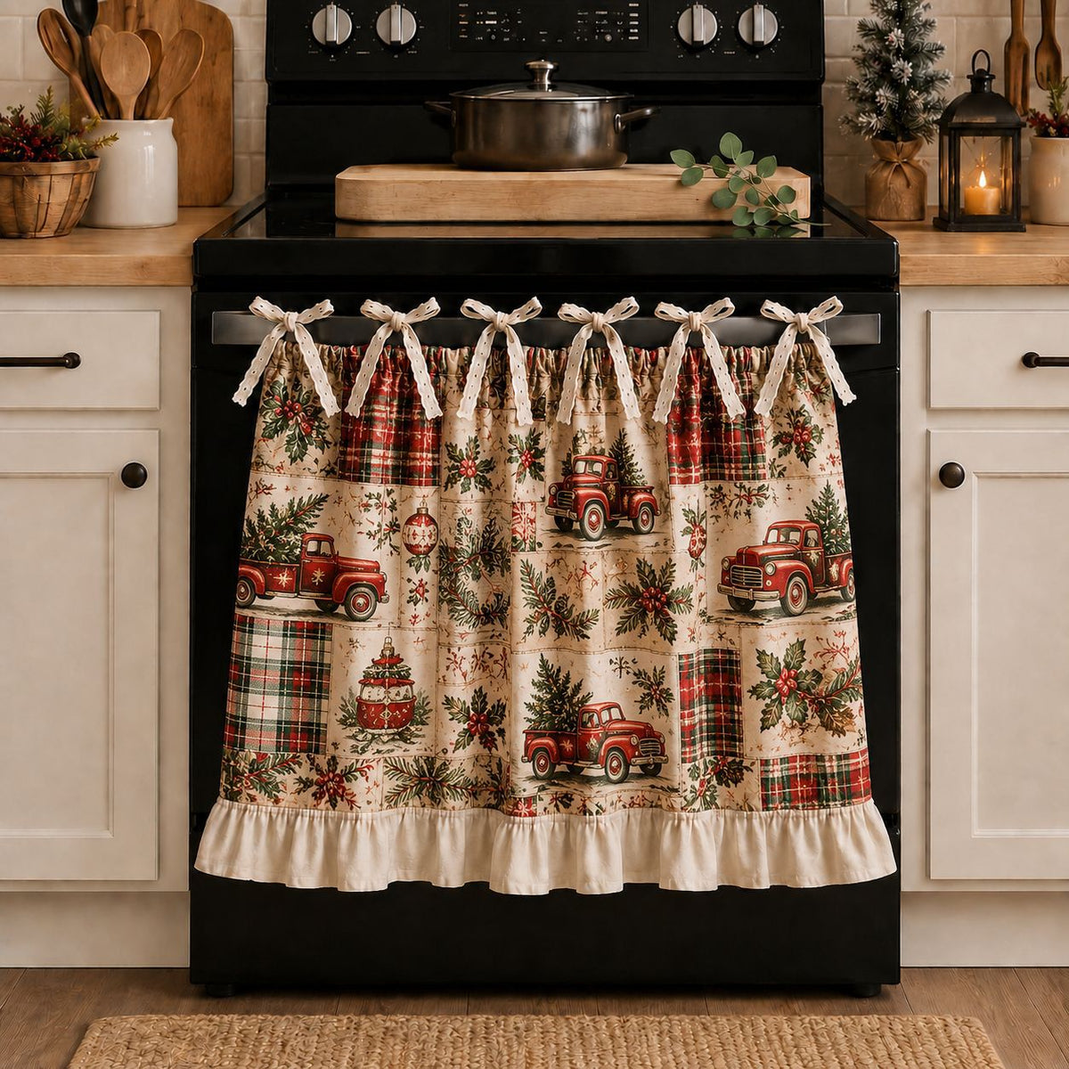 🎄 Christmas Tie-On Pocket Curtain Collection🎁Buy 2 Get 1 FREE — Add Any 3 Pcs To Cart🎉