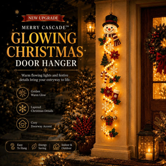 🎄Merry Cascade Glowing Christmas Door Hanger | 🎁Buy 2 Save 20%